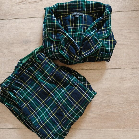Talbots Plaid Cotton Flannel Cabin Pajamas S - Picture 2 of 6